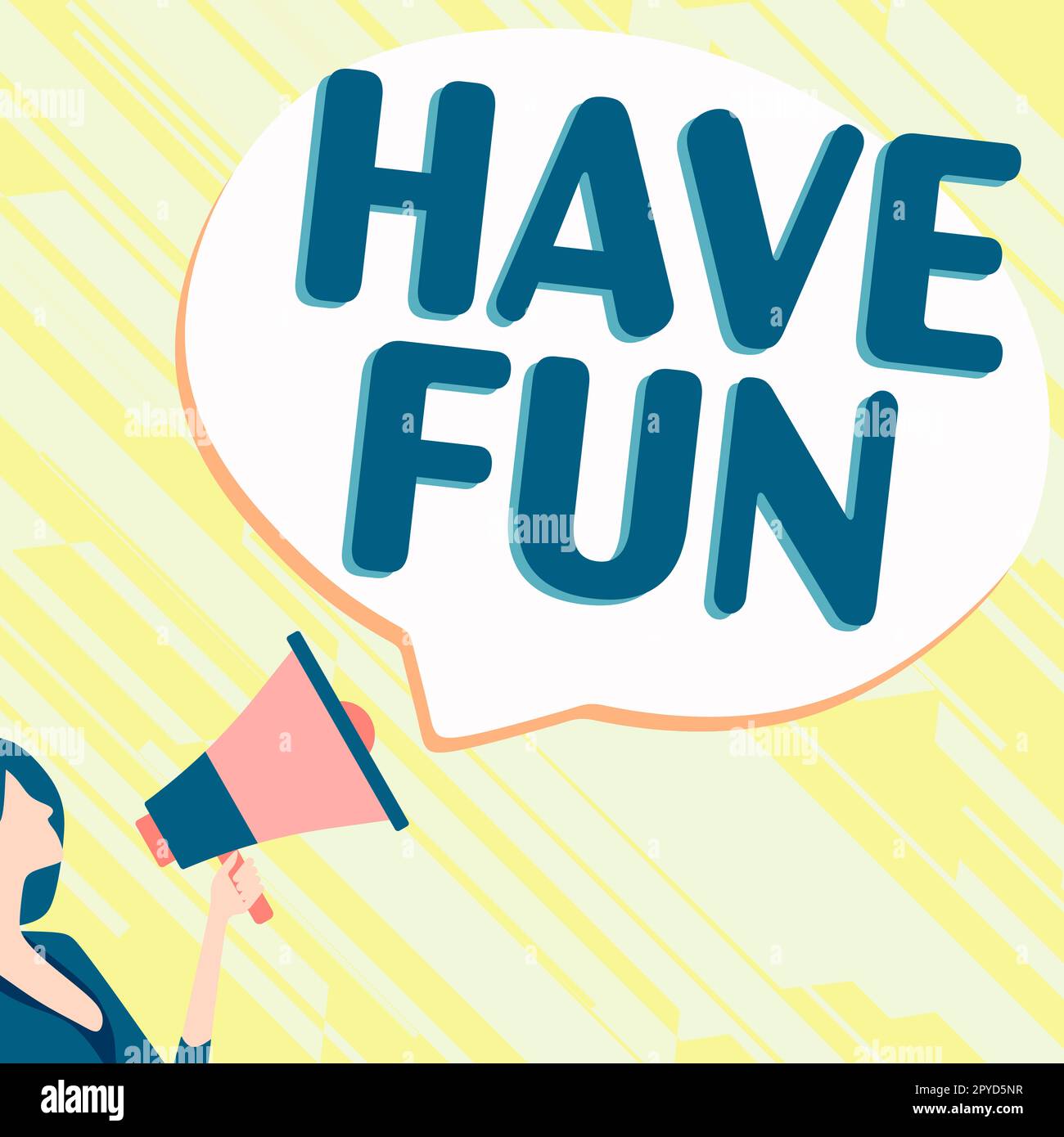 Buon divertimento. di visualizzazione concettuale Concetto che significa desiderio qualcuno buon e tempo piacevole quando fanno qualcosa Foto Stock