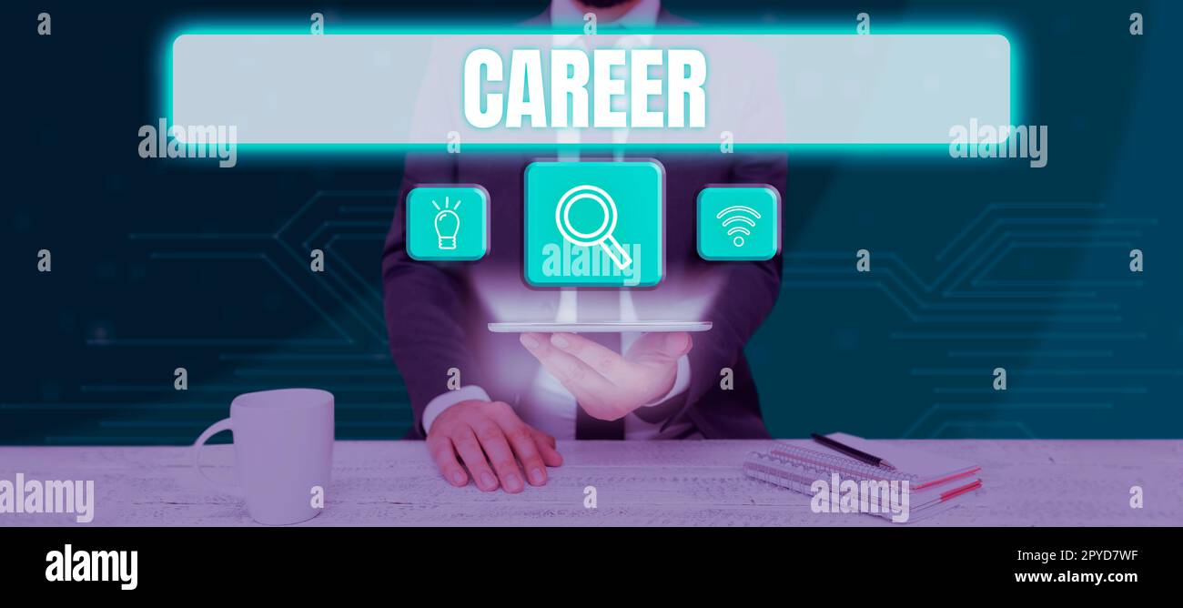 Scrittura a mano del testo Carriera. Parola per intrapresa per la vita delle persone di periodo con le occasioni per il progresso. Foto Stock