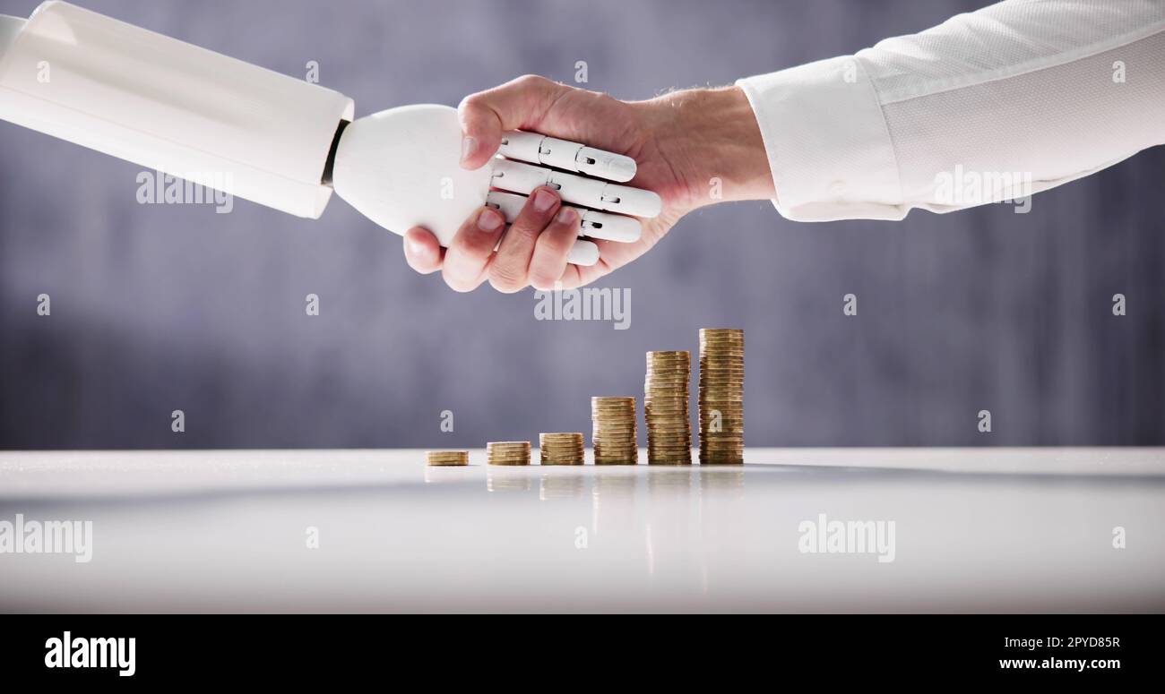 Il robot AI Trade consente di risparmiare denaro Foto Stock