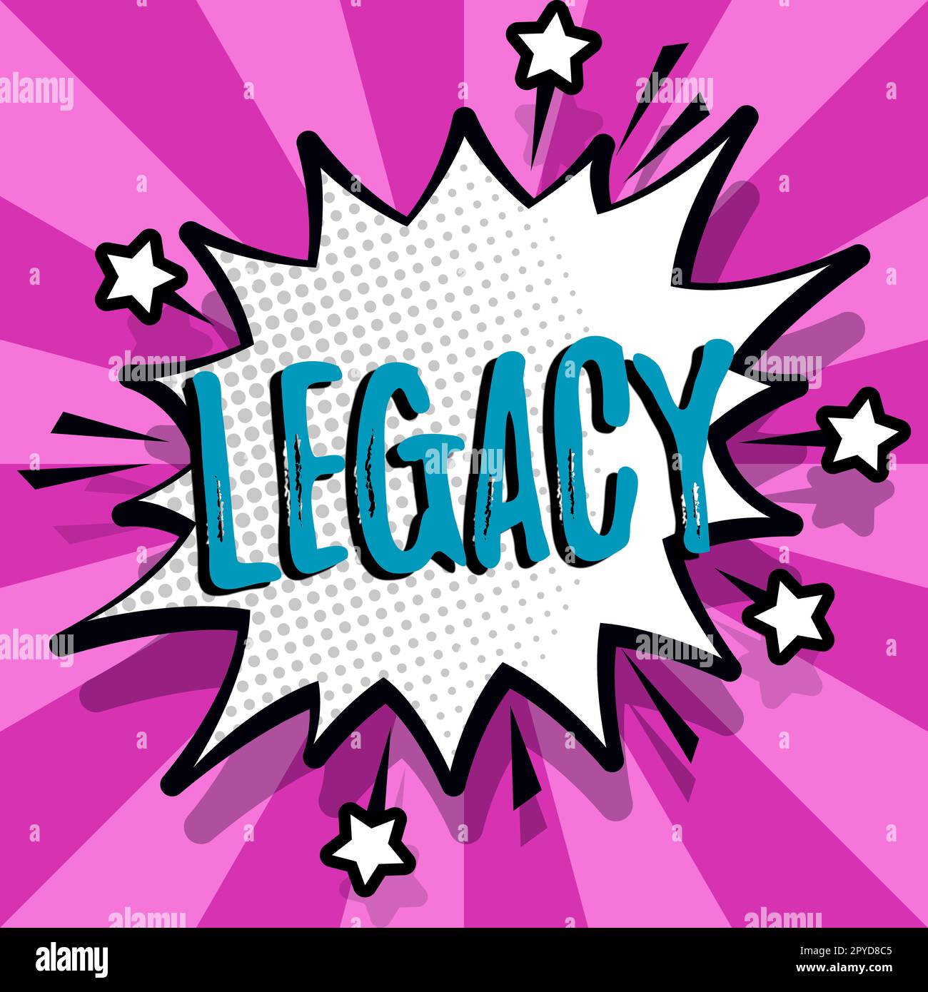 Scrittura visualizzazione testo Legacy. Parola per trasmesso ricevuto da un antenato Money Properties dato da volontà Foto Stock