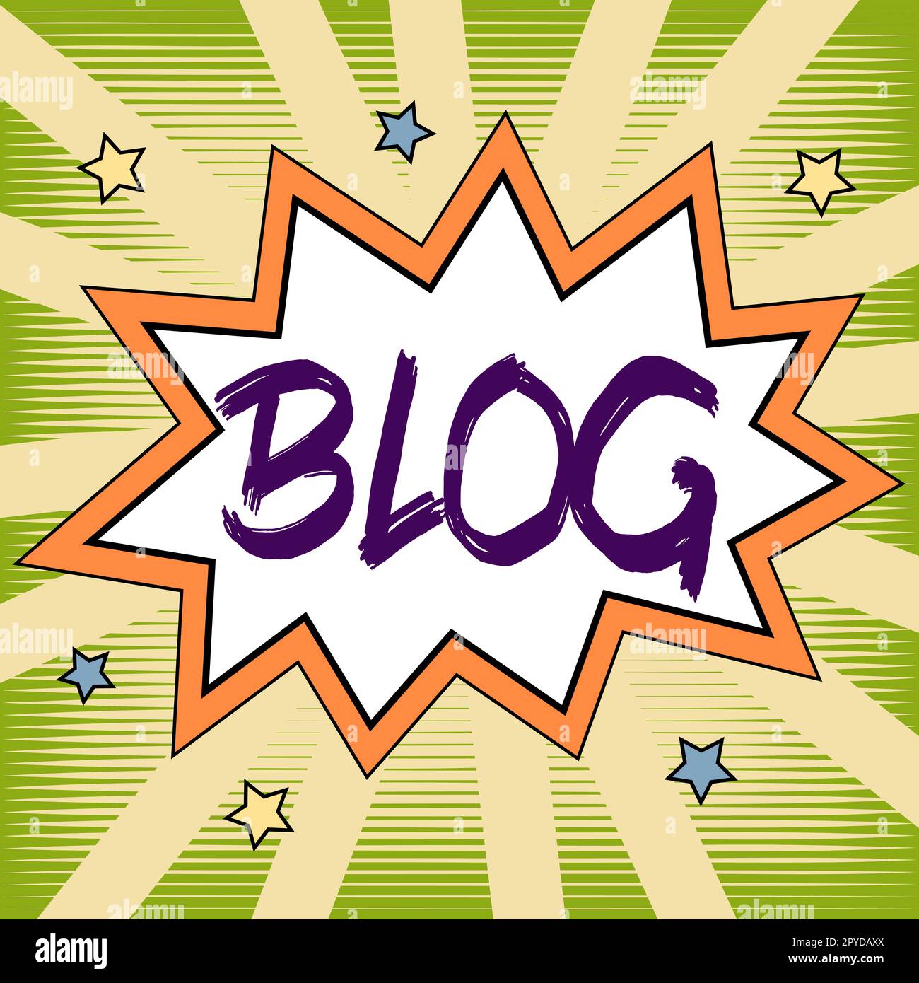 Blog di visualizzazione concettuale. Concetto che significa Una pagina web regolarmente aggiornata del sito web scritta in stile conversazionale Foto Stock