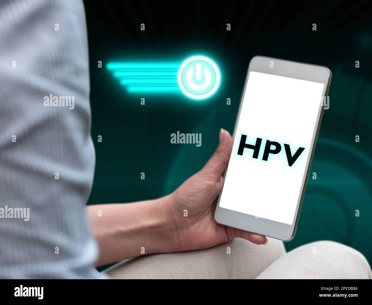 Didascalia di testo che presenta HPV. Internet Concept Gruppo di virus che colpiscono la pelle e le membrane umide Foto Stock