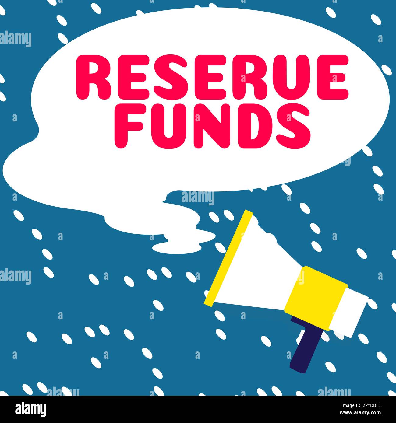 Sottotitolo concettuale fondi di riserva. Parola per soldi liberati dalla banca per sostenere il piano di affari fallito Foto Stock