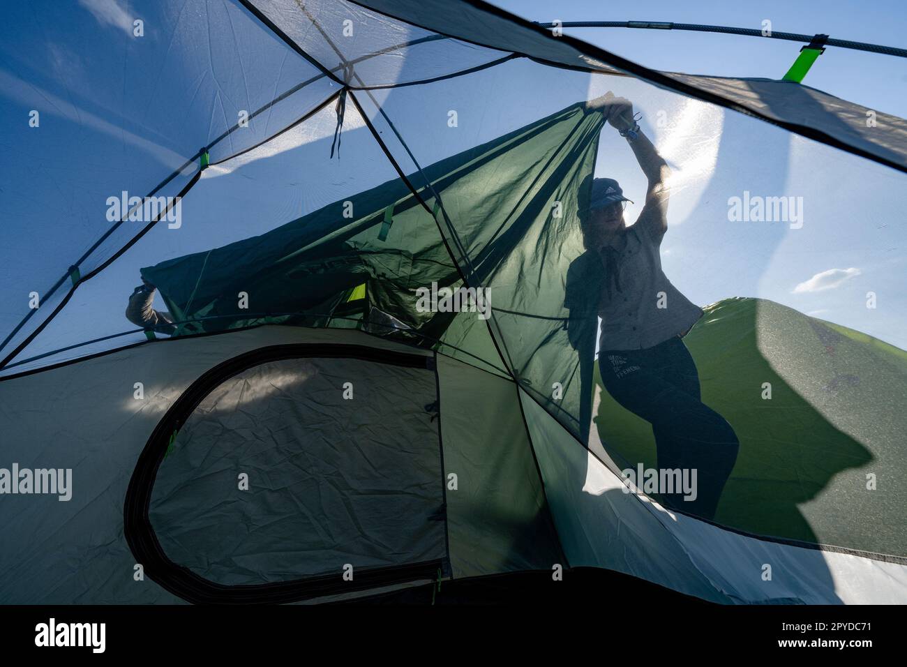 Hradec Kralove, Repubblica Ceca. 03rd maggio, 2023. Il National Scout Jamboree inizia all'aeroporto nel complesso multifunzionale Park 360, 3 maggio 2023, Hradec Kralove. Gli organizzatori si aspettano 6.000 partecipanti, compresi volontari, per organizzare l'evento. Credit: David Tanecek/CTK Photo/Alamy Live News Foto Stock