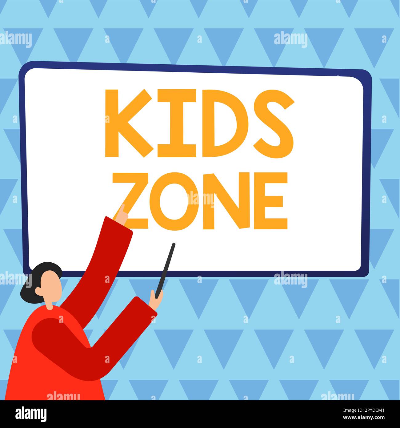 Didascalia concettuale Kids zone. Business showcase un'area o una regione progettata per consentire ai bambini di giocare e divertirsi Foto Stock