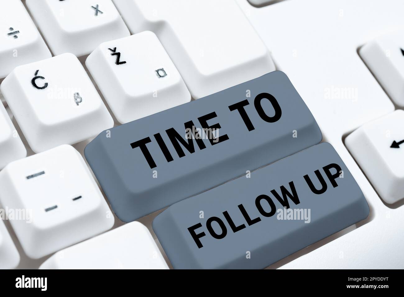 Didascalia concettuale tempo di follow-up. Approccio aziendale richiesta dell'attività precedente o continuazione delle informazioni Foto Stock