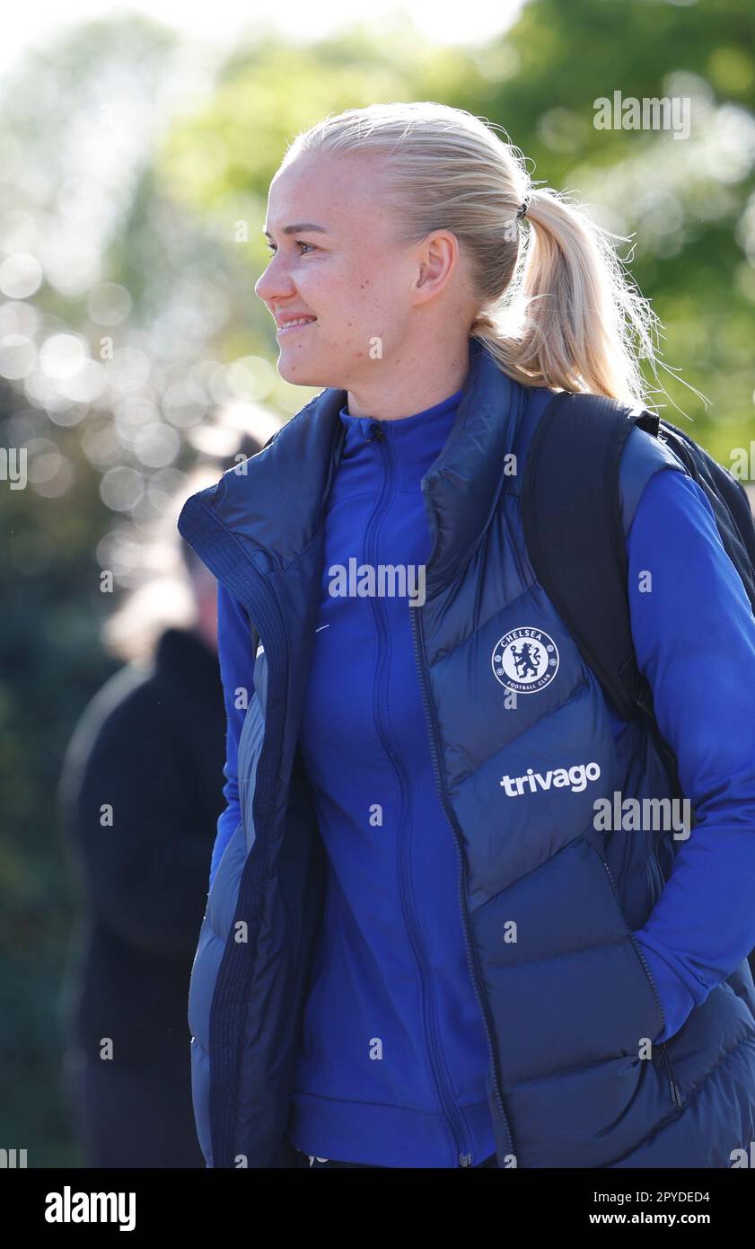 Londra, Regno Unito. 03rd maggio, 2023. Londra, Inghilterra, 3rd 2023 maggio: Pernille Harder (23 Chelsea) arriva prima della partita di calcio della Barclays fa Women's Super League tra Chelsea e Liverpool a Kingsmeadow a Londra, Inghilterra. (James Whitehead/SPP) Credit: SPP Sport Press Photo. /Alamy Live News Foto Stock