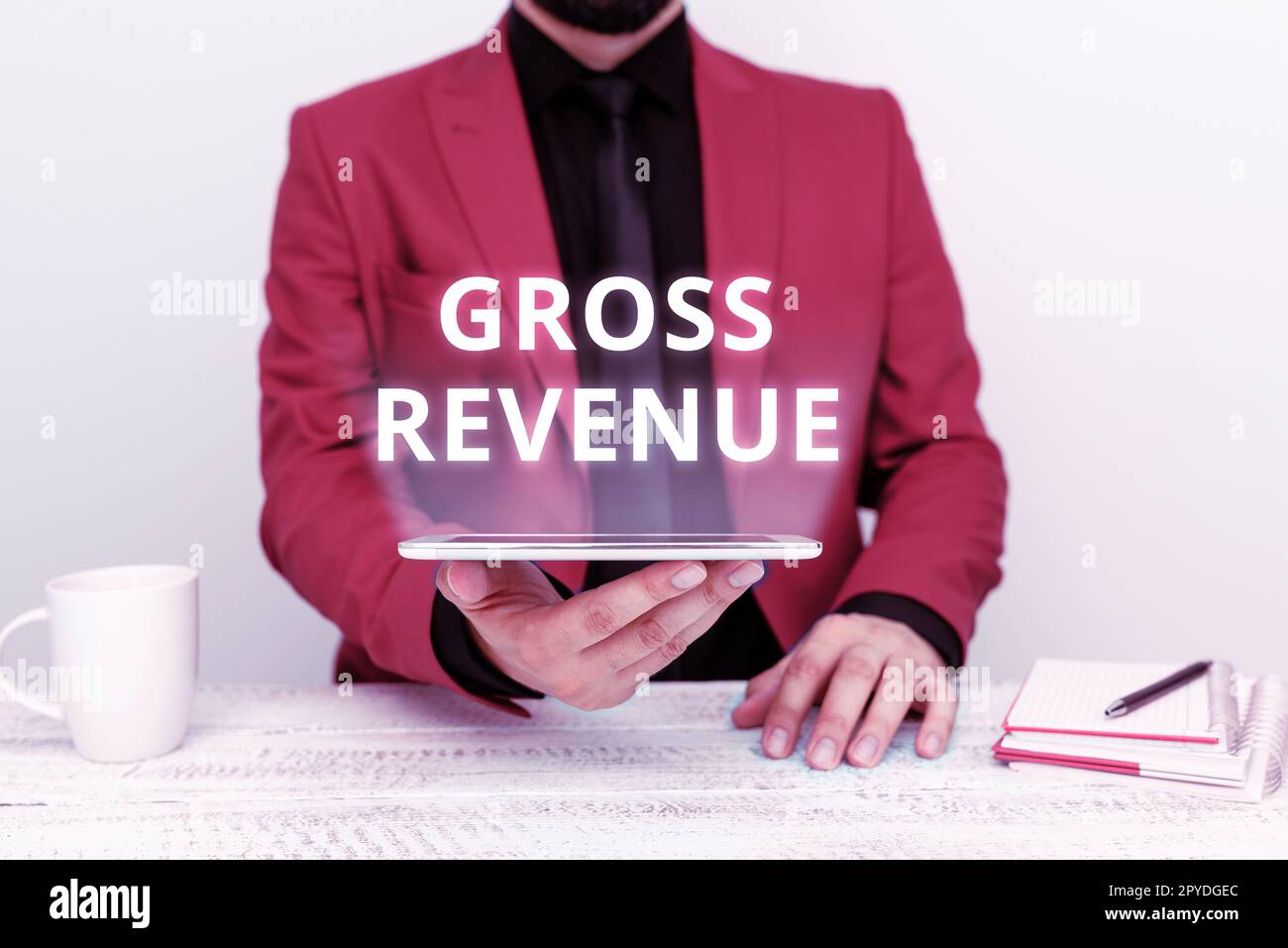 Visualizzazione concettuale fatturato lordo. Foto concettuale valore totale di tutto ciò che viene prodotto nel paese Foto Stock