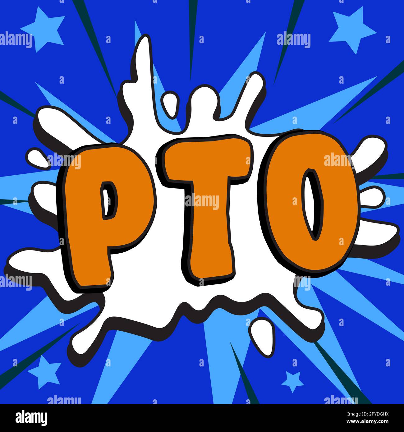 Segnale con PTO. Word for Employer concede un risarcimento per le vacanze in congedo personale Foto Stock