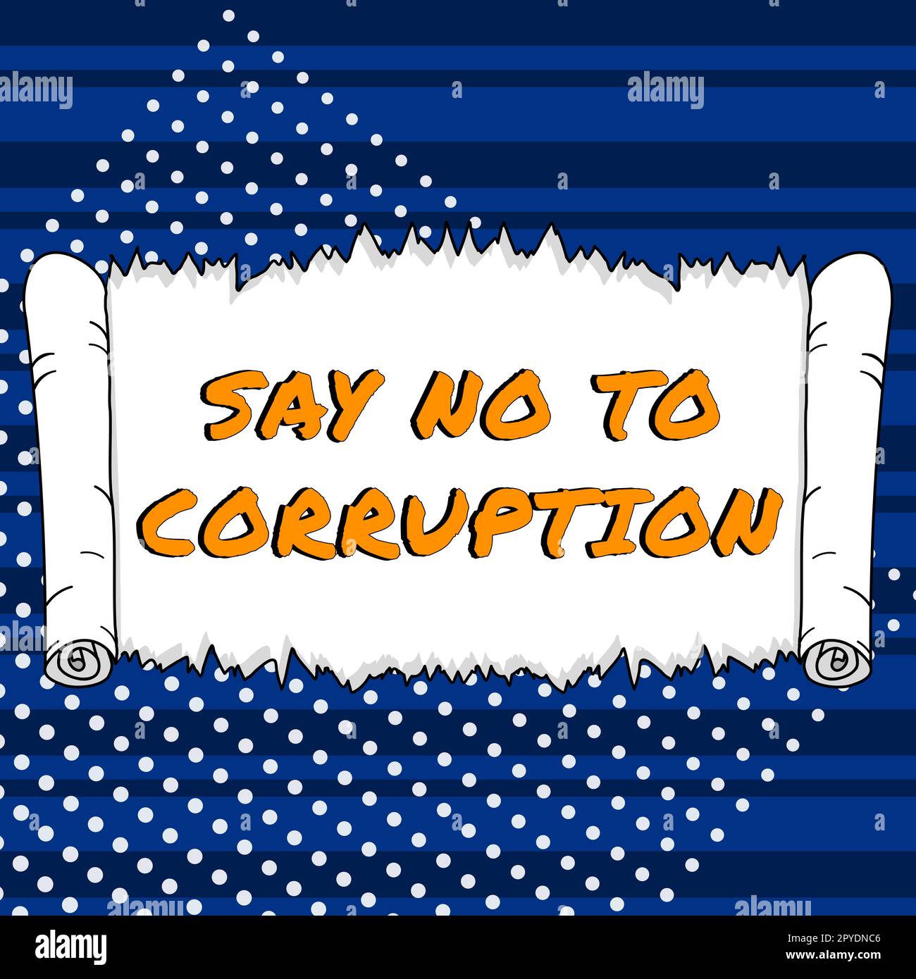 Didascalia concettuale dire No alla corruzione. Idea aziendale introdurre uno scambio di denaro decentralizzato Foto Stock