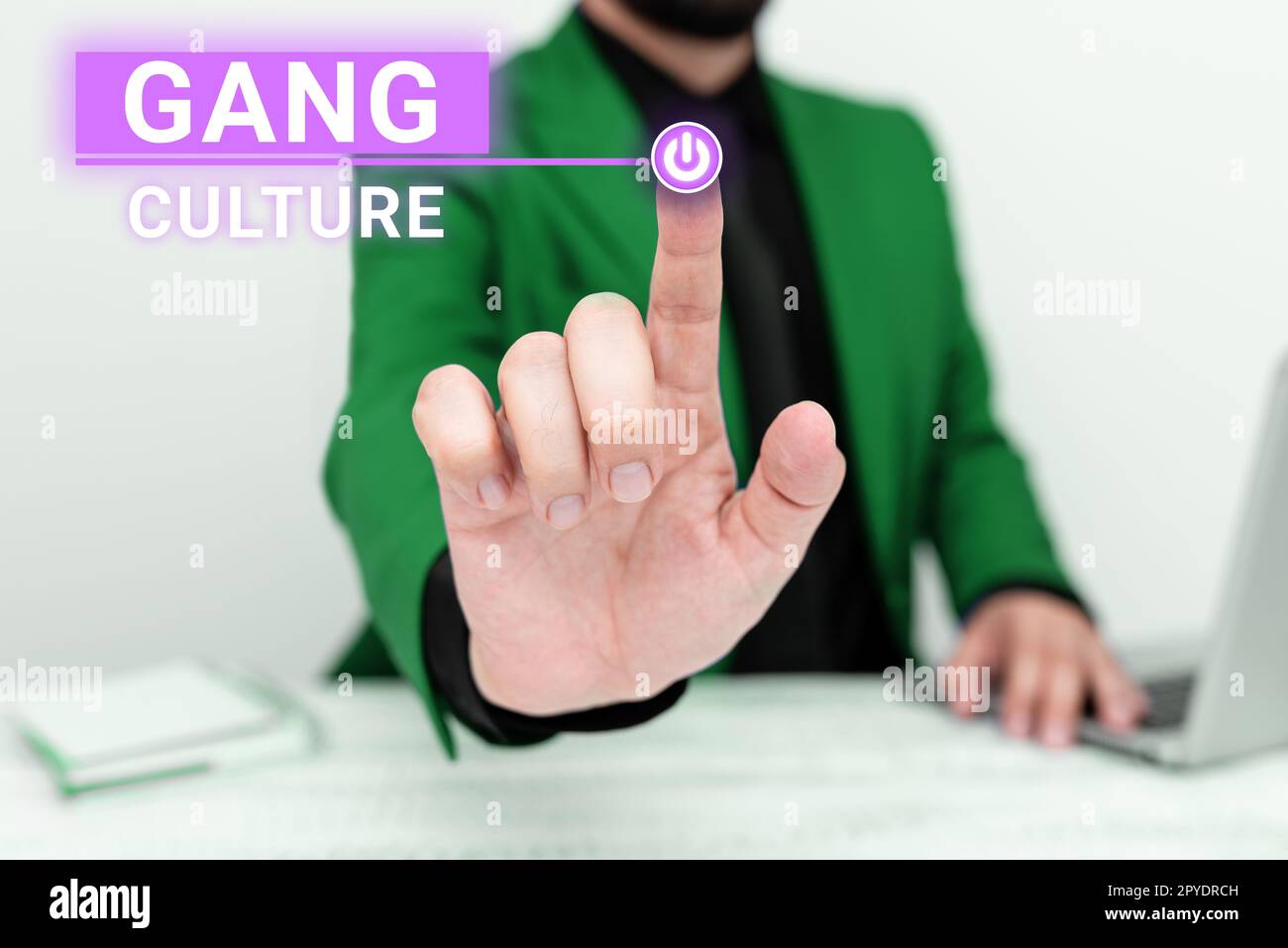 Didascalia concettuale Gang Culture. Concetto che significa organizzazione particolare di criminali o gruppo di gangster che seguono le proprie abitudini Foto Stock