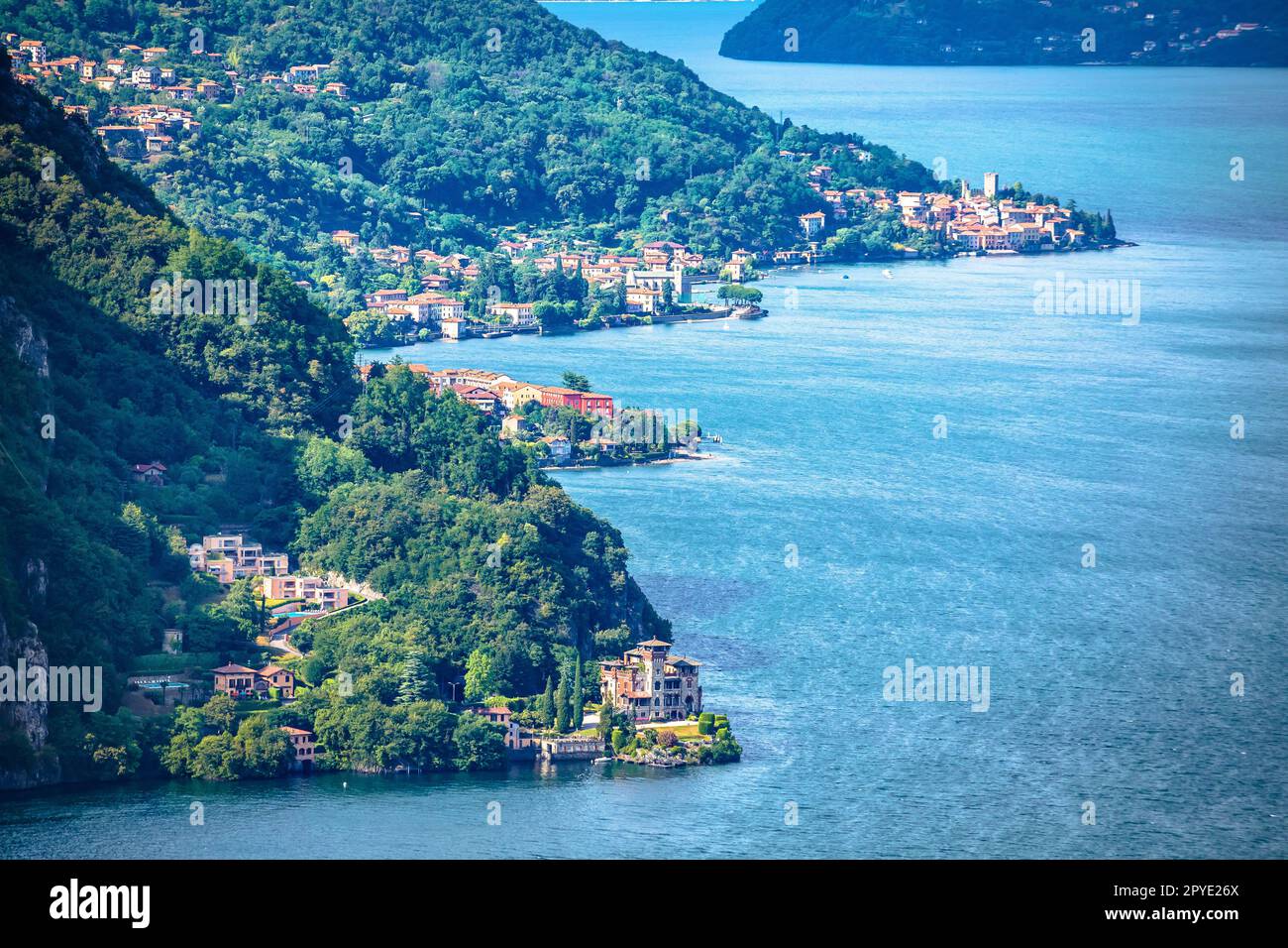 Idilliaca vista sul lago di Como vicino a Menaggio Foto Stock