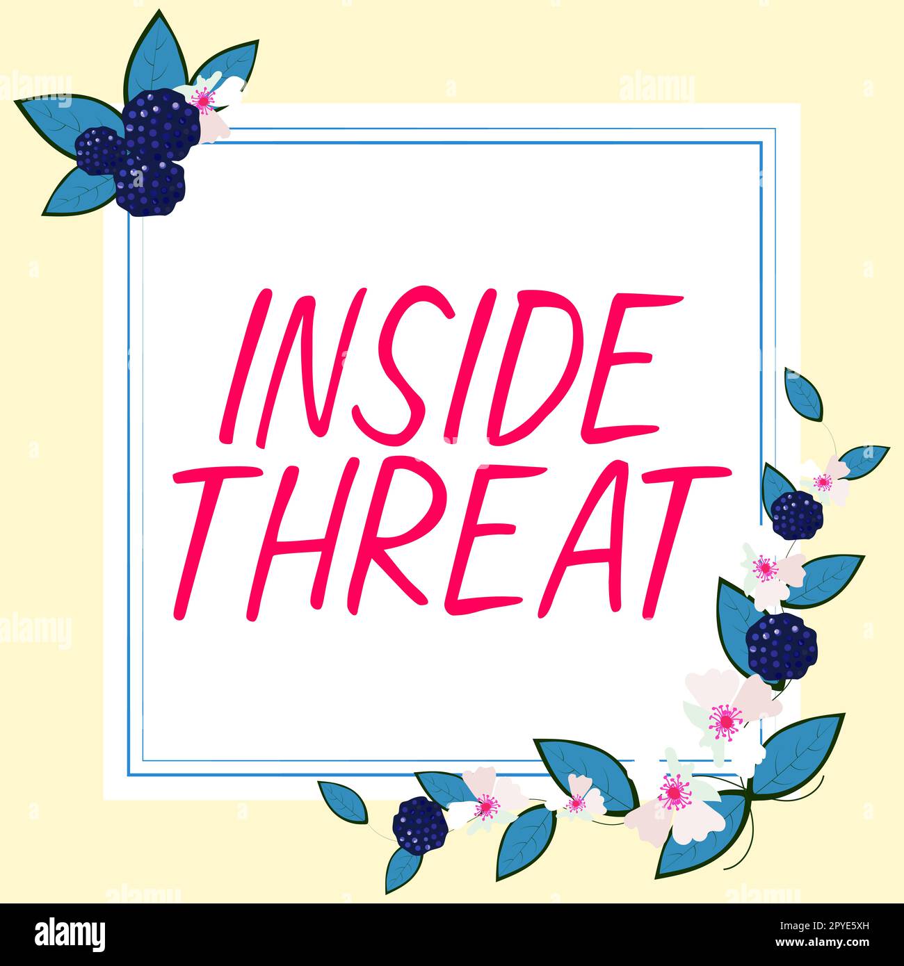 Scrittura manuale del testo all'interno della minaccia. Parola per informazione che solo un insider avrebbe informazioni reali Foto Stock