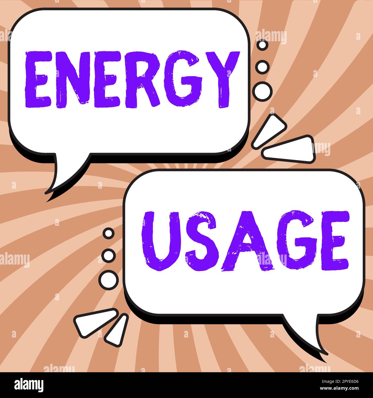 Testo che mostra l'utilizzo di energia inspiratoria. Concetto Internet quantità di energia consumata o utilizzata in un processo o sistema Foto Stock