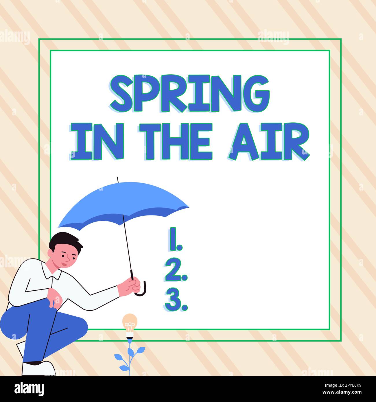 Cartello con la scritta Spring in the Air. Business idea naturale sensazione bella stagione fiori ovunque Foto Stock