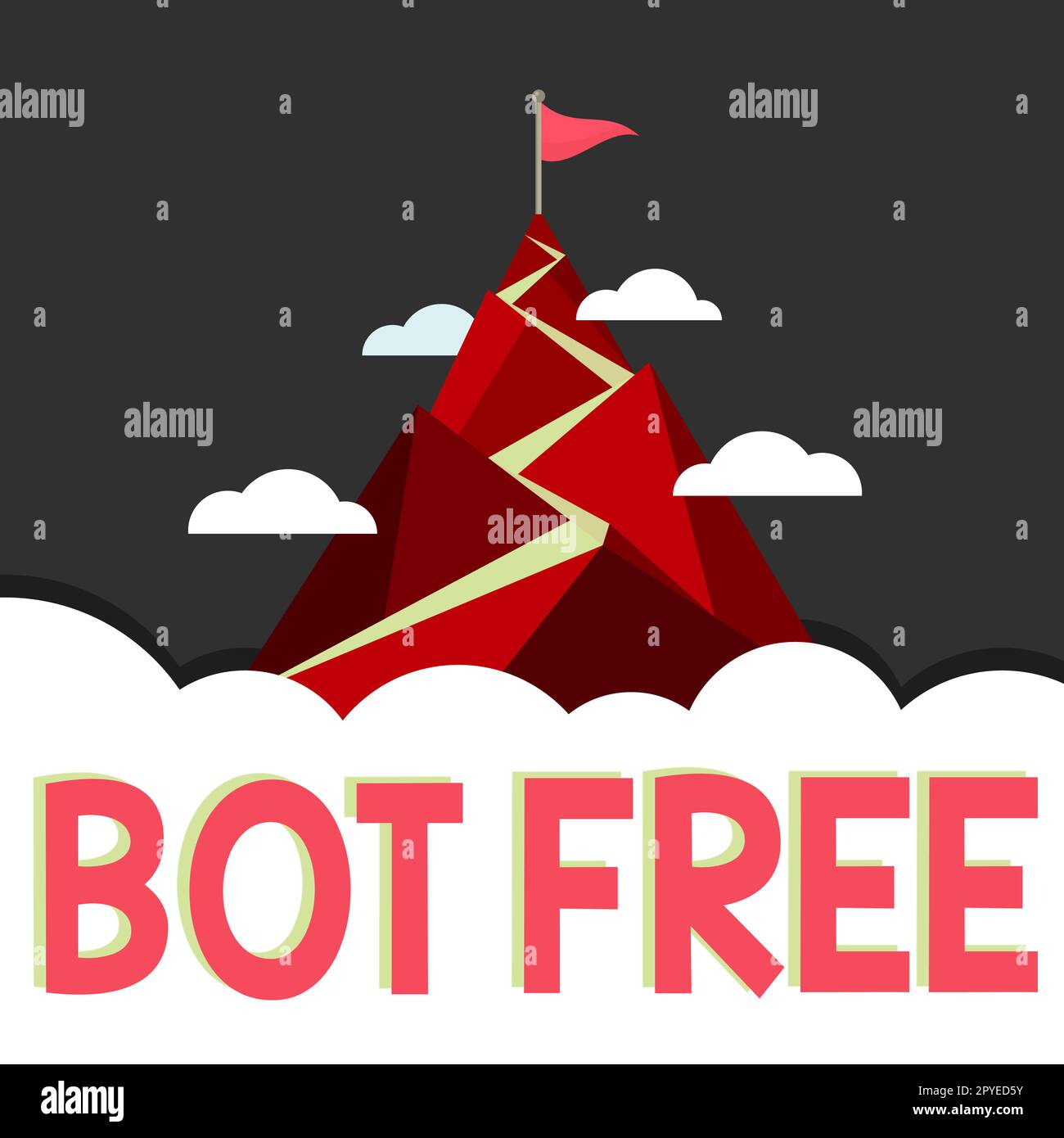 Segno di scrittura a mano Bot Free. Word per un programma per computer che funziona automaticamente Internet robot Foto Stock