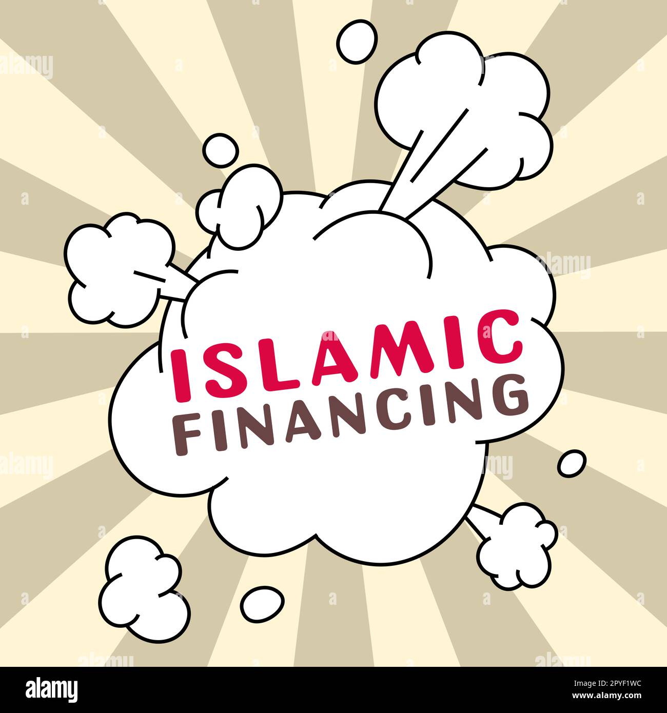 Esposizione concettuale finanziamento islamico. Business Concept attività bancaria e investimenti che rispettano la sharia Foto Stock