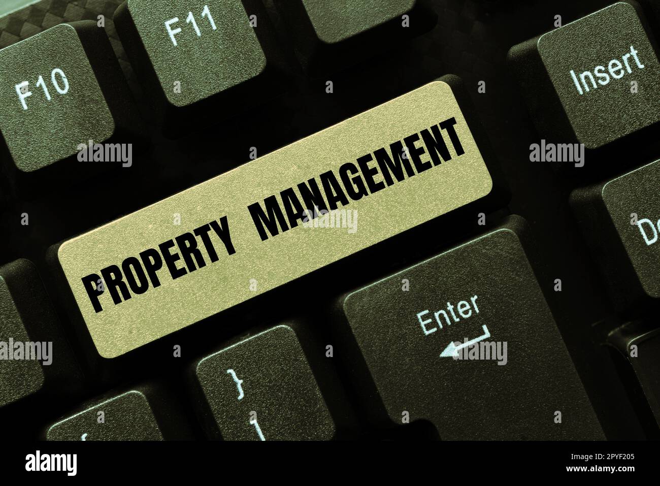 Ispirazione che mostra la gestione della proprietà dei segni. La supervisione concettuale della foto del bene immobile valore conservato della struttura Foto Stock