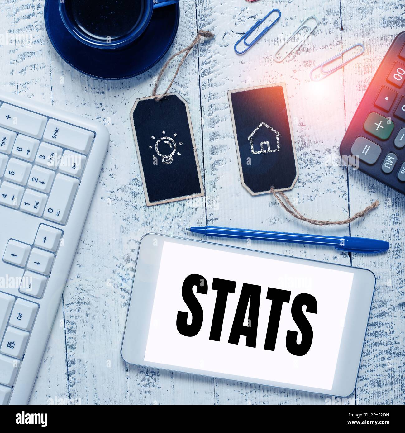 Statistiche concettuali delle didascalie. Idea di business pratica o scienza di raccolta e analisi di dati numerici Foto Stock
