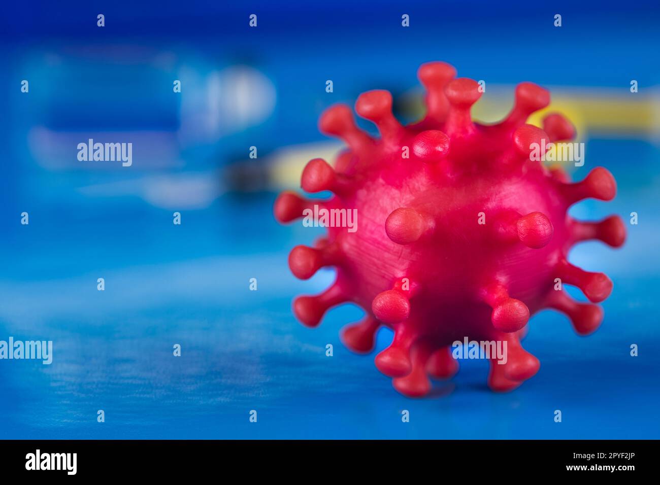 Primo piano del virus, SARS, sfondo pandemia di coronavirus Foto Stock