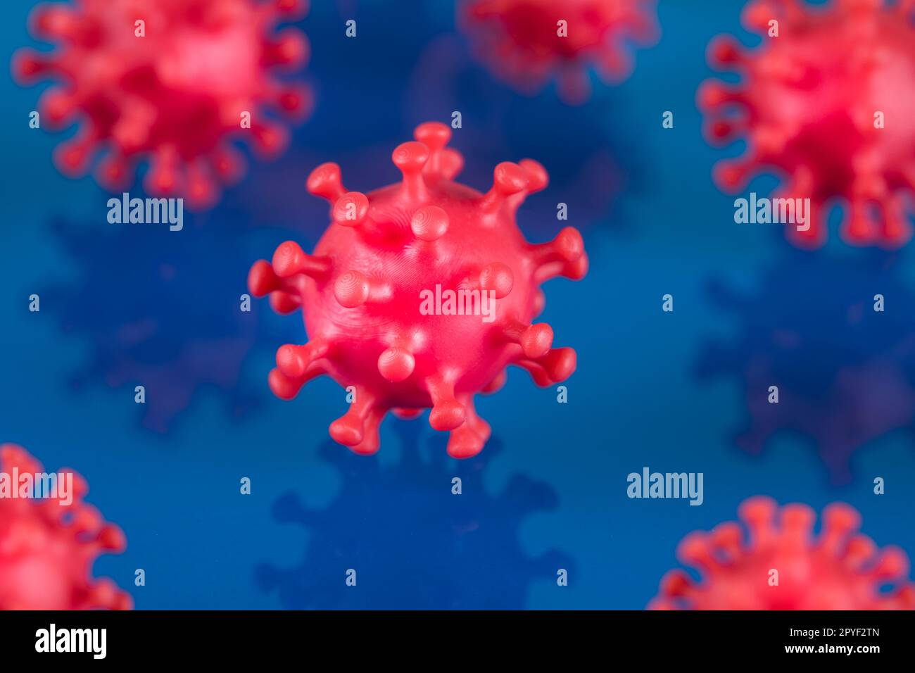 Primo piano del virus, concetto di coronavirus Foto Stock