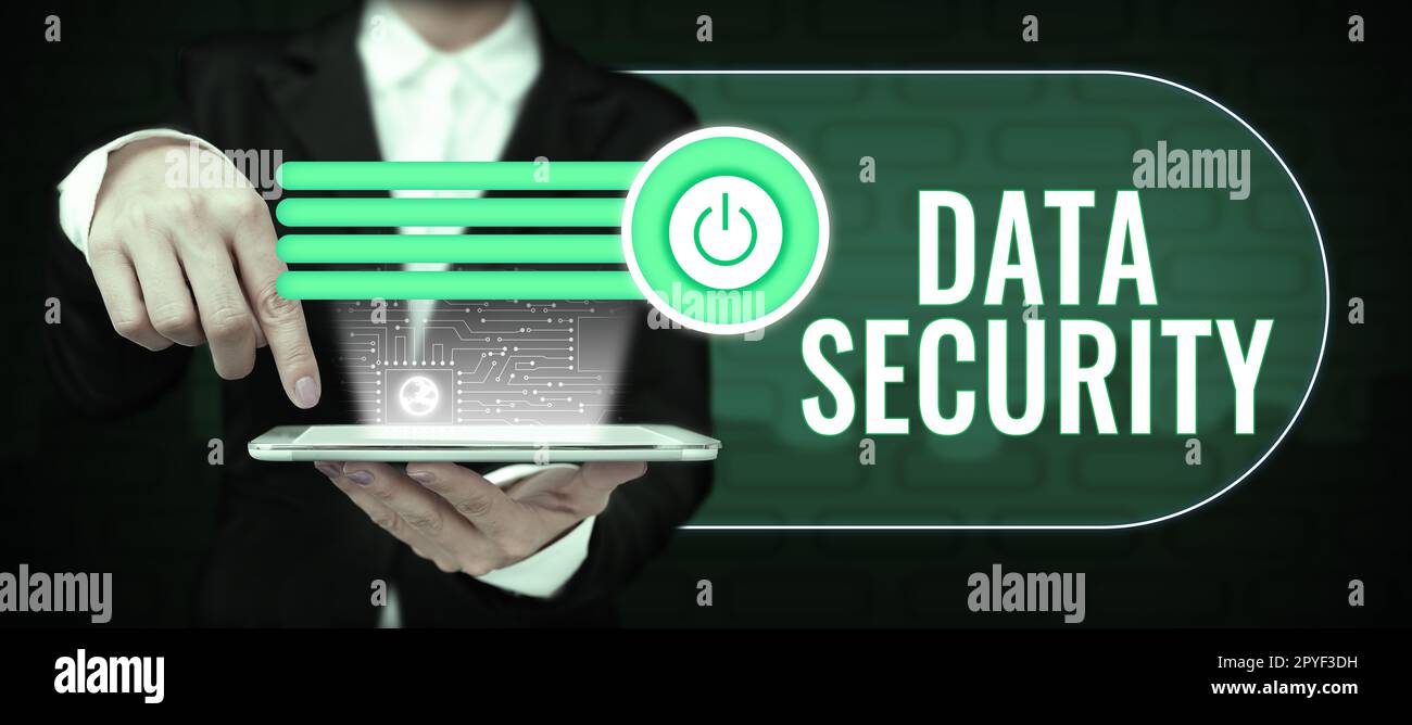 Scrittura manuale sicurezza dei dati. Word for Confidentiality Backup di crittografia del disco protezione della password Foto Stock
