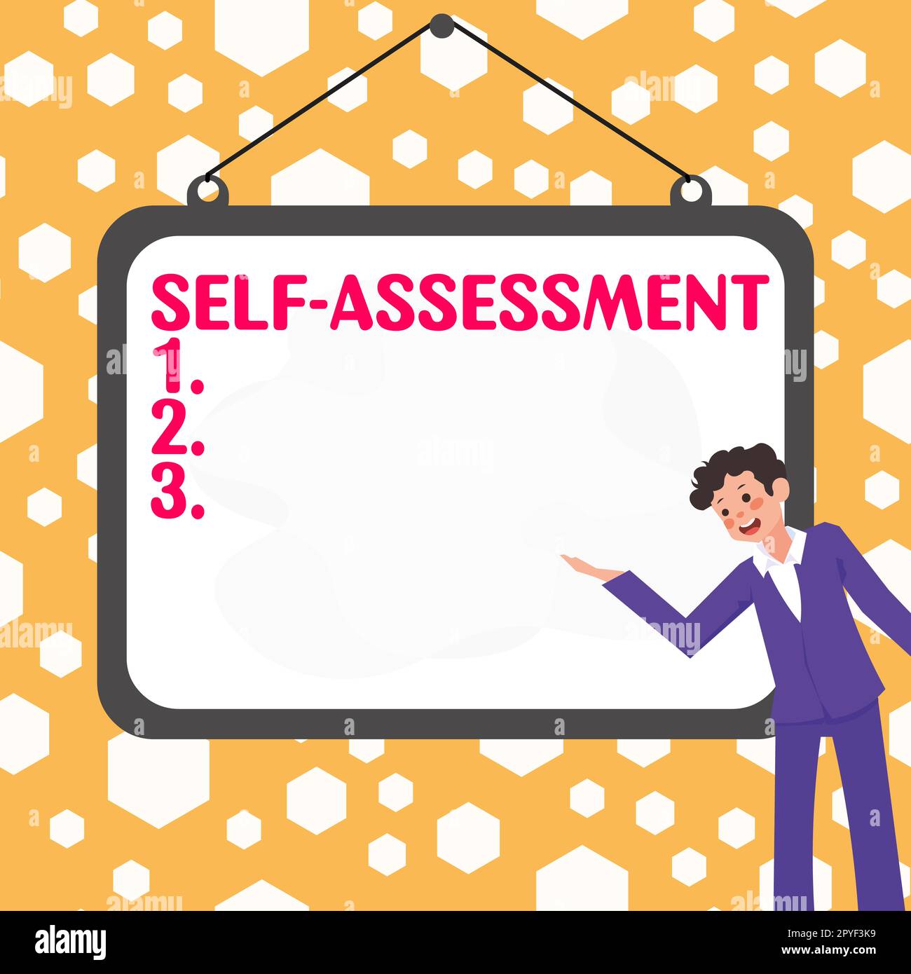 Segno che mostra l'autovalutazione. Parola per orgoglio e fiducia in se stessi Stand up per te Foto Stock