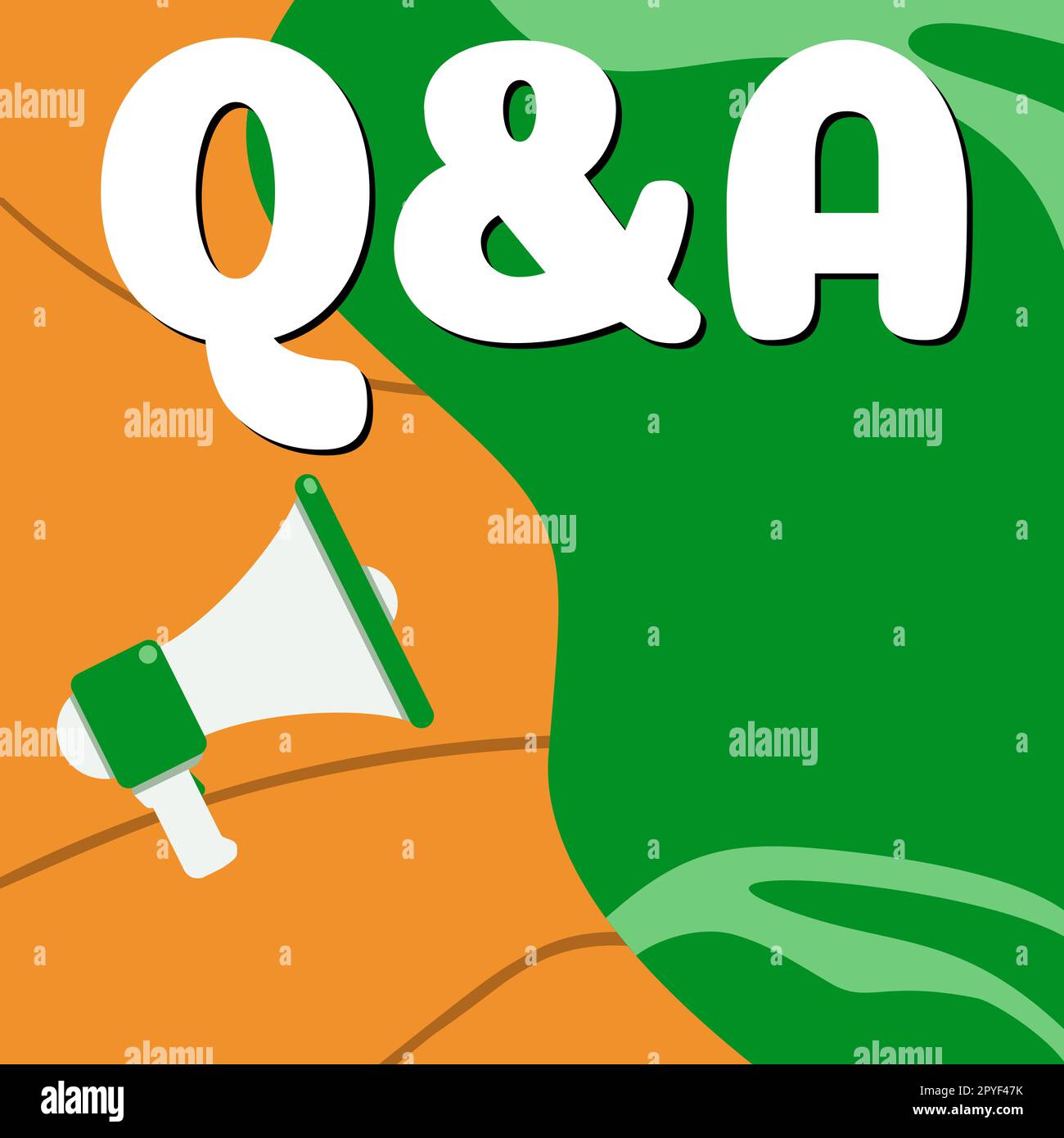 Cartello che mostra Q A. idea aziendale definita come domande e risposte Foto Stock