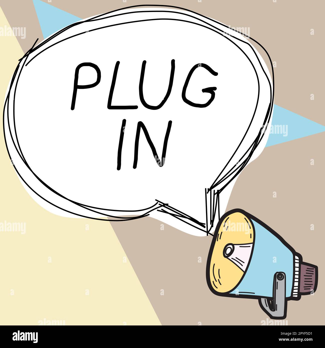 Plug-in per display concettuale. Idea di business mettere il dispositivo in energia elettrica per accenderlo Power IT Connecting Foto Stock