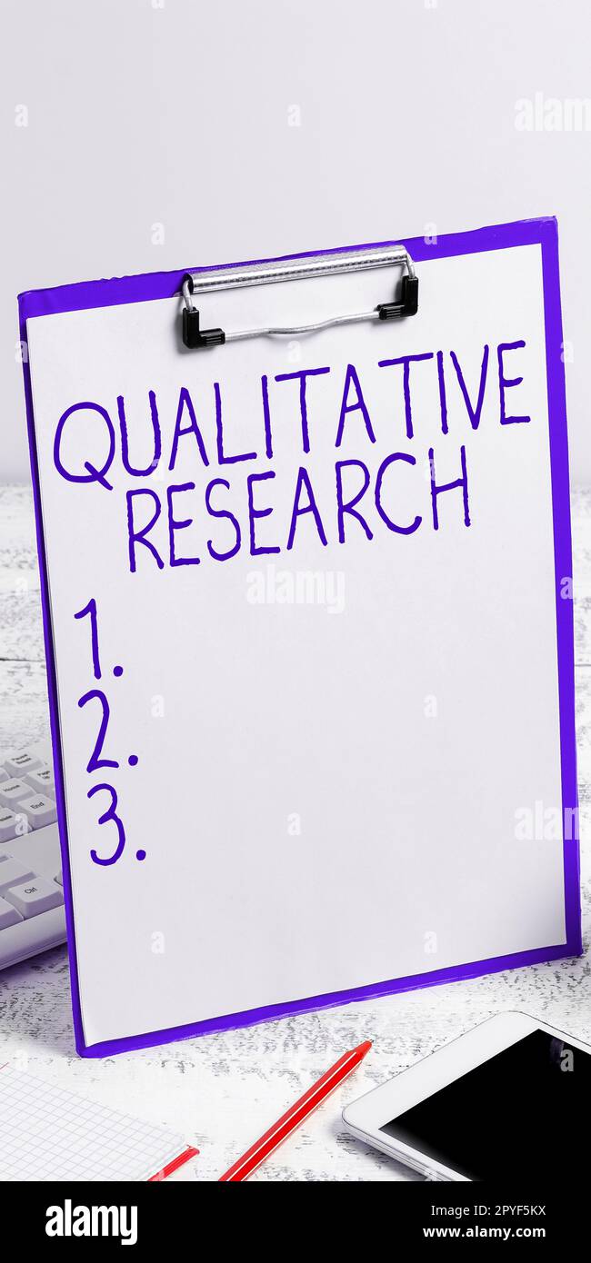 Didascalia concettuale Ricerca qualitativa. Internet Concept certificato per svolgere un lavoro competente con esperienza Foto Stock