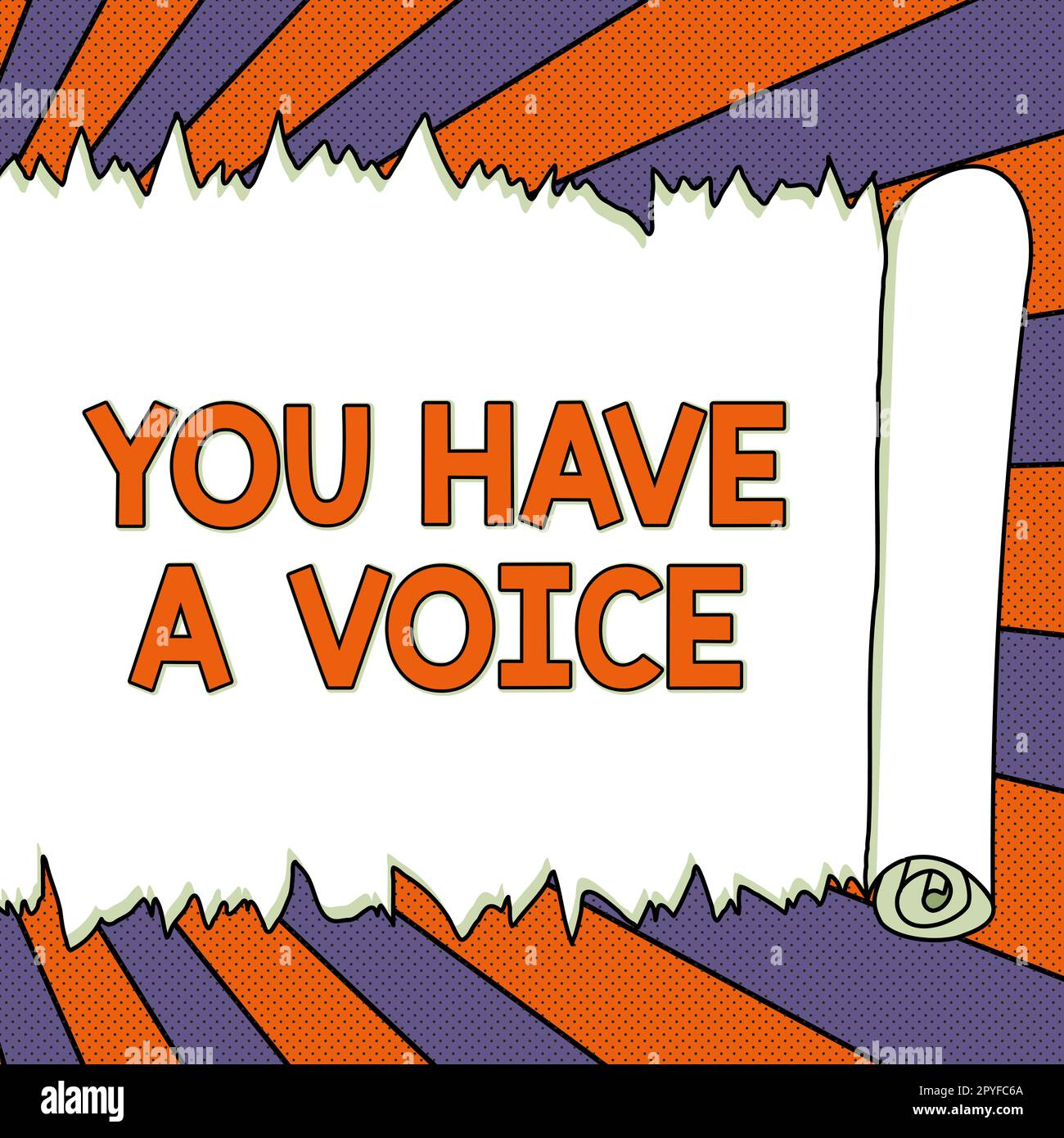 Testo che mostra ispirazione You have A Voice. Business idea parlare lotta per i tuoi diritti le tue scelte contano anche Foto Stock