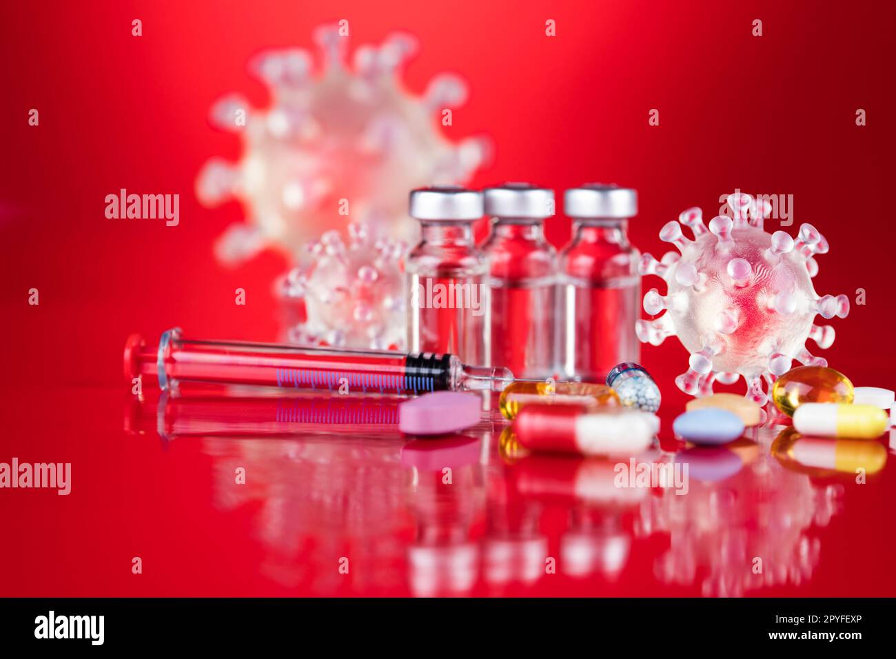 Sfondo pandemia virus, salute medica Foto Stock