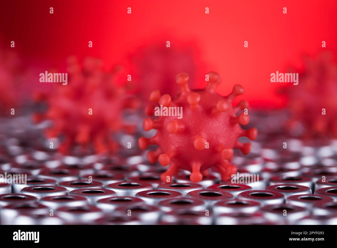 Cellule virali in salute medica infetta, pandemica Foto Stock