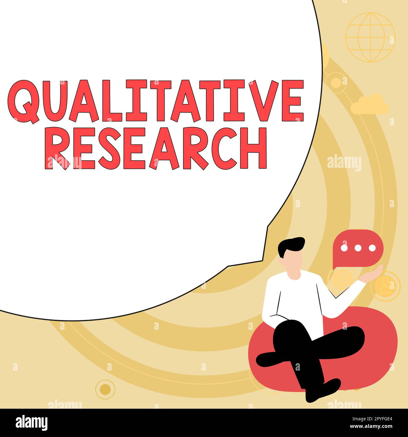 Segno che mostra la ricerca qualitativa. Internet Concept certificato per svolgere un lavoro competente con esperienza Foto Stock