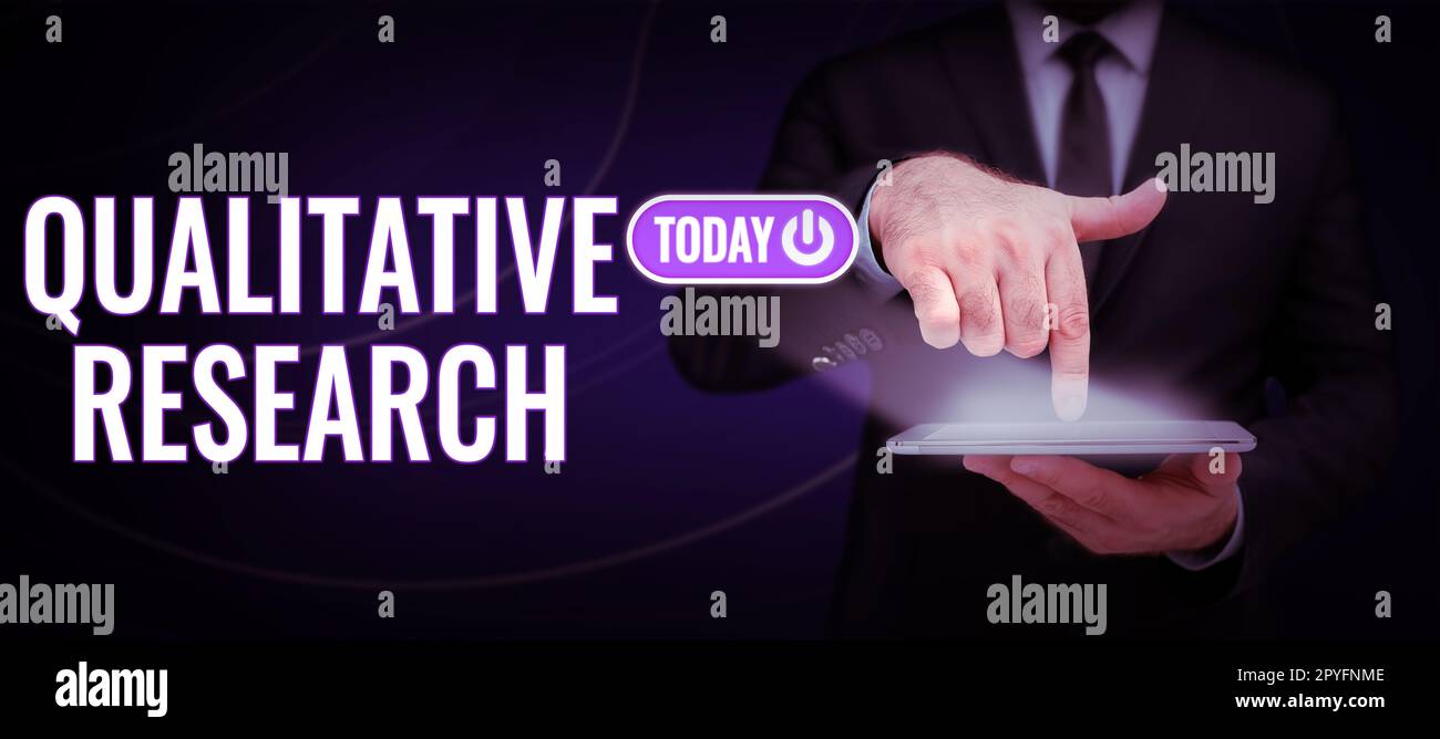 Ispirazione mostrando segno di ricerca qualitativa. Business Concept certificato per svolgere un lavoro competente con esperienza Foto Stock