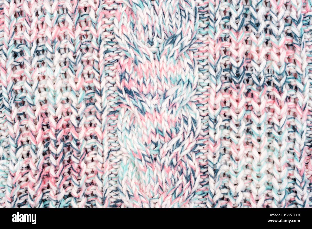 Felpa in maglia di lana melange, texture, sfondo. Foto Stock
