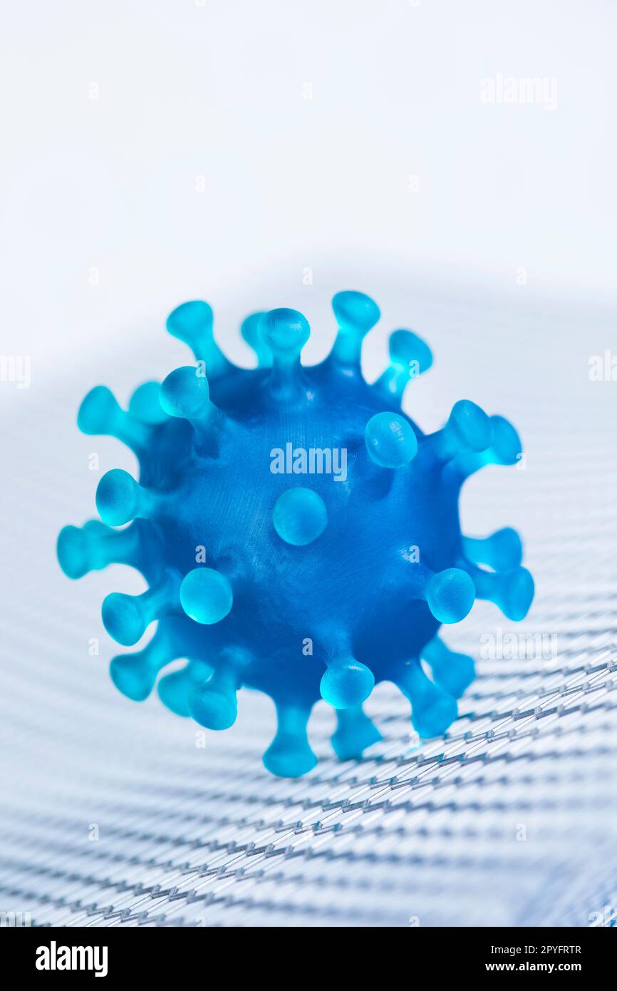 Cellule virali, sfondo epidemico di coronavirus Foto Stock