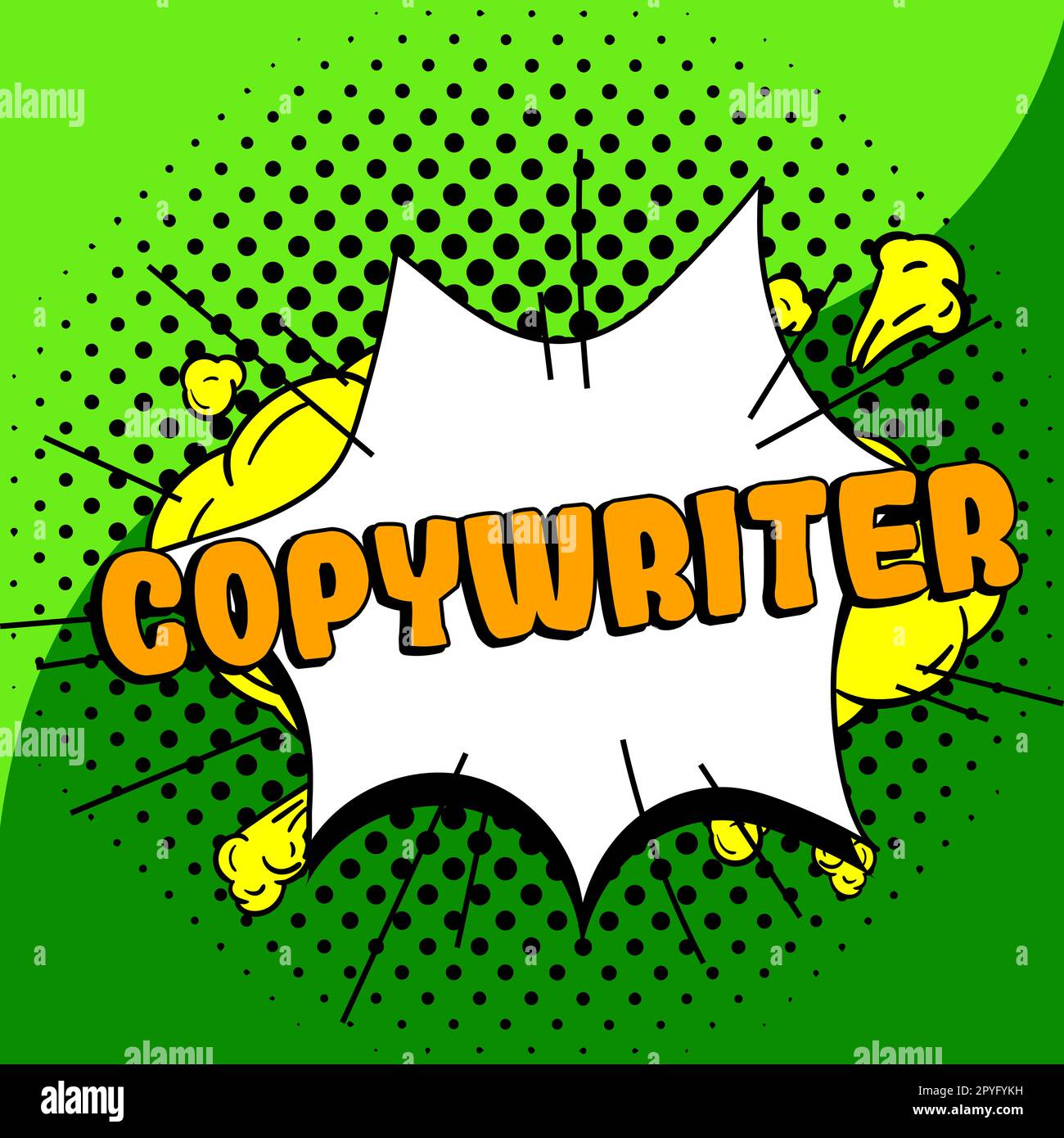 Visualizzazione concettuale Copywriter. Business concept scrivere il testo di pubblicità o materiale pubblicitario Foto Stock