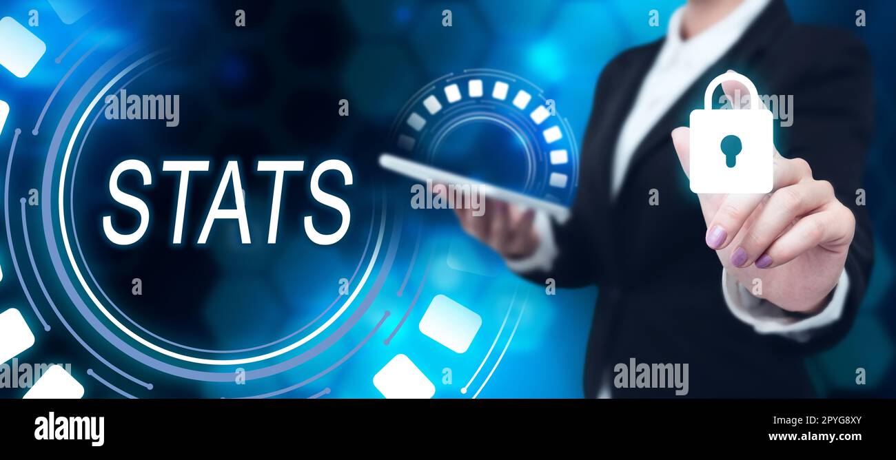 Statistiche di visualizzazione dei segnali. Fotografia concettuale pratica o scienza di raccolta e analisi di dati numerici Foto Stock