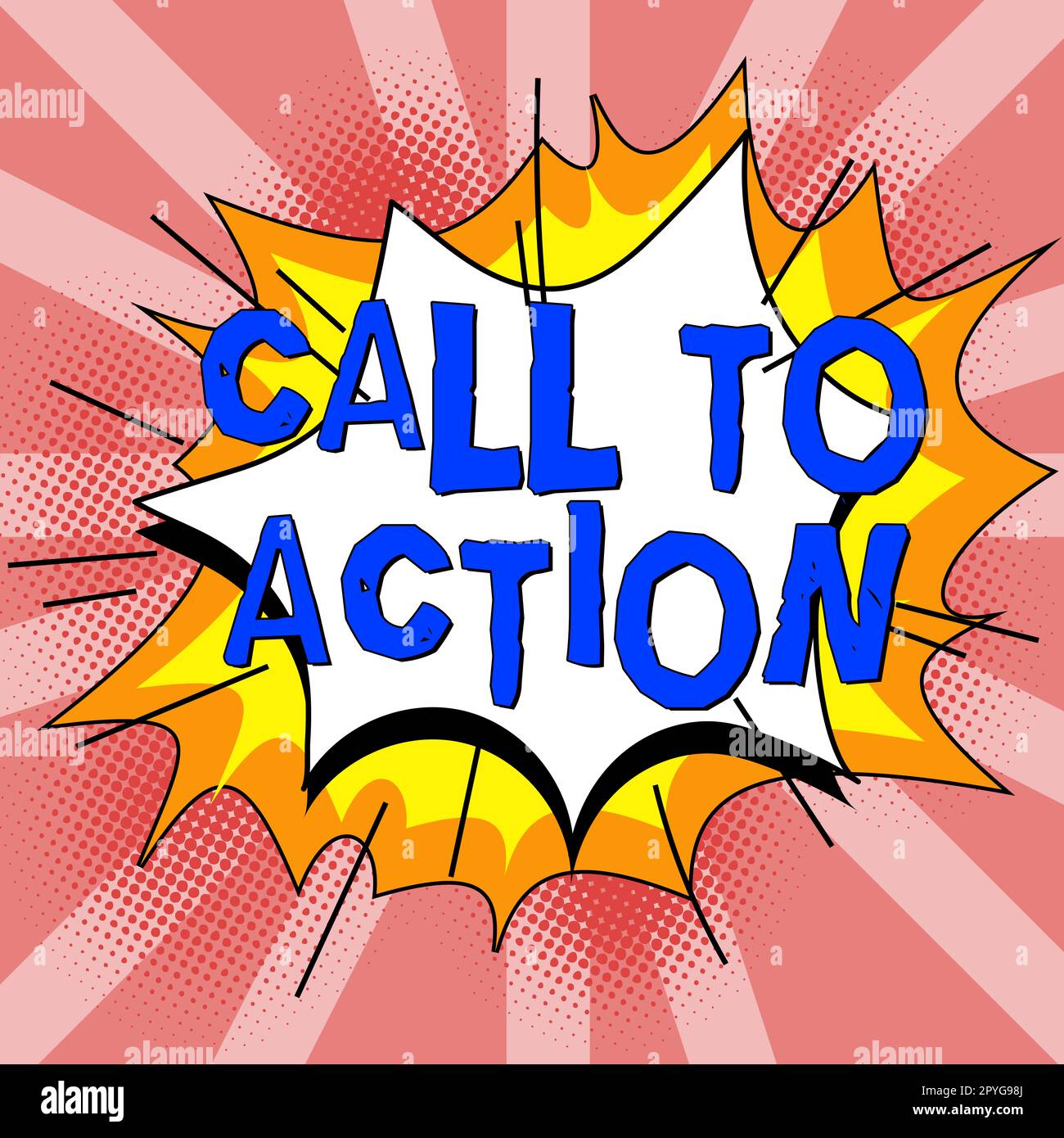 Calligrafia testo Call to Action. Il concetto del Internet incoraggia il movimento di decisione per avanzare la strategia riuscita Foto Stock