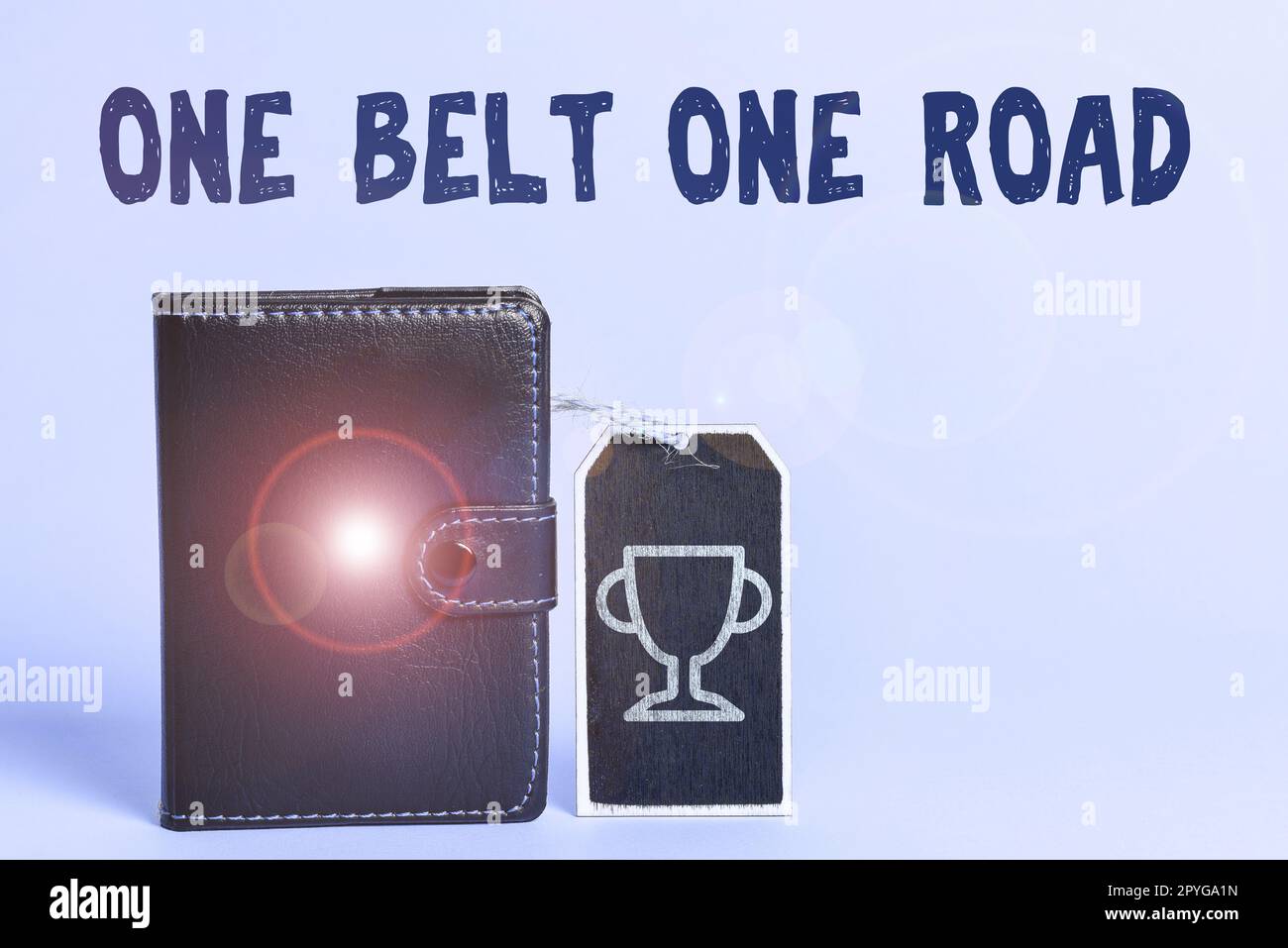 Cartello di testo che mostra una sola cintura su una strada. Vetrina commerciale costruzione di rotte commerciali tra la Cina e altri paesi Foto Stock