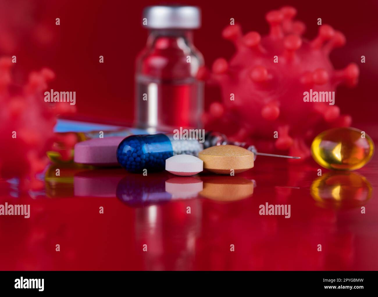 Salute medica, sfondo virus Foto Stock