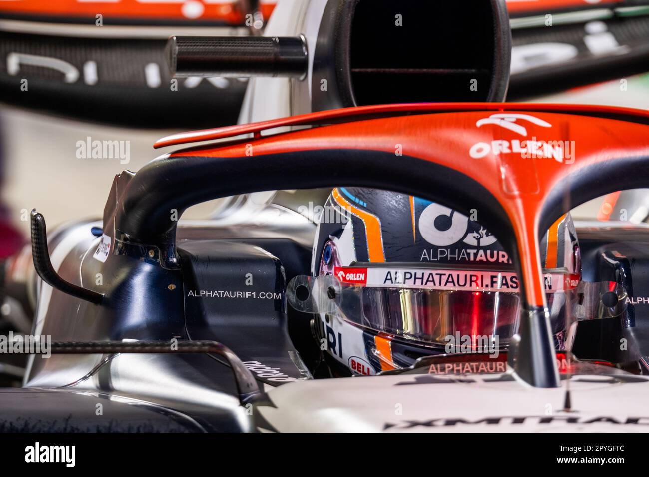 MANAMA, BAHRAIN, circuito di Sakhir, 3. Marzo 2023: N. 21, Nick de VRIES, NDL, Scuderia Alpha Tauri, AT04, Durante il Gran Premio di Formula uno del Bahrain al Th Foto Stock