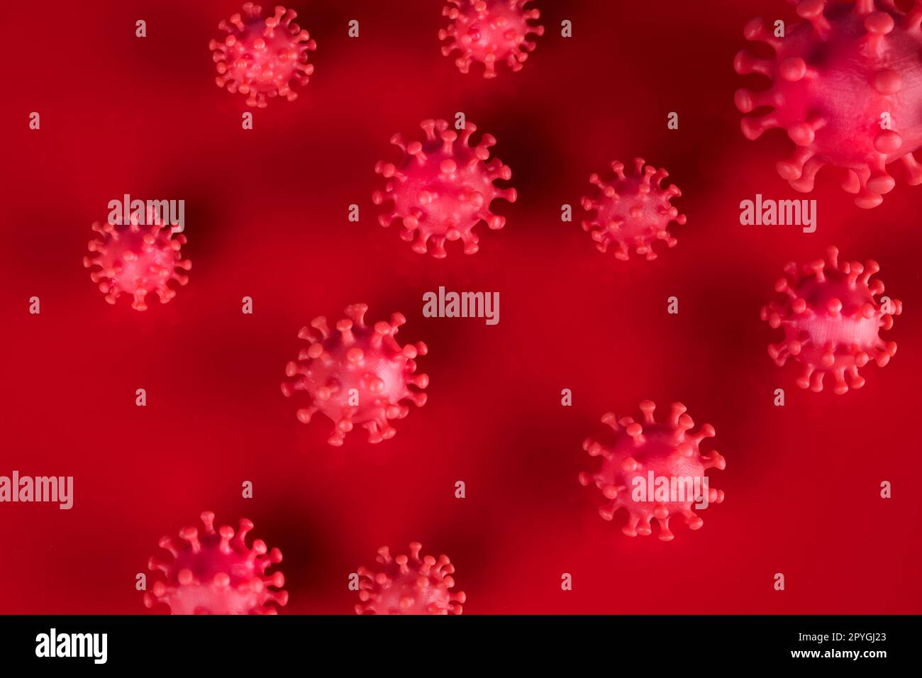 Primo piano del virus, concetto di coronavirus Foto Stock