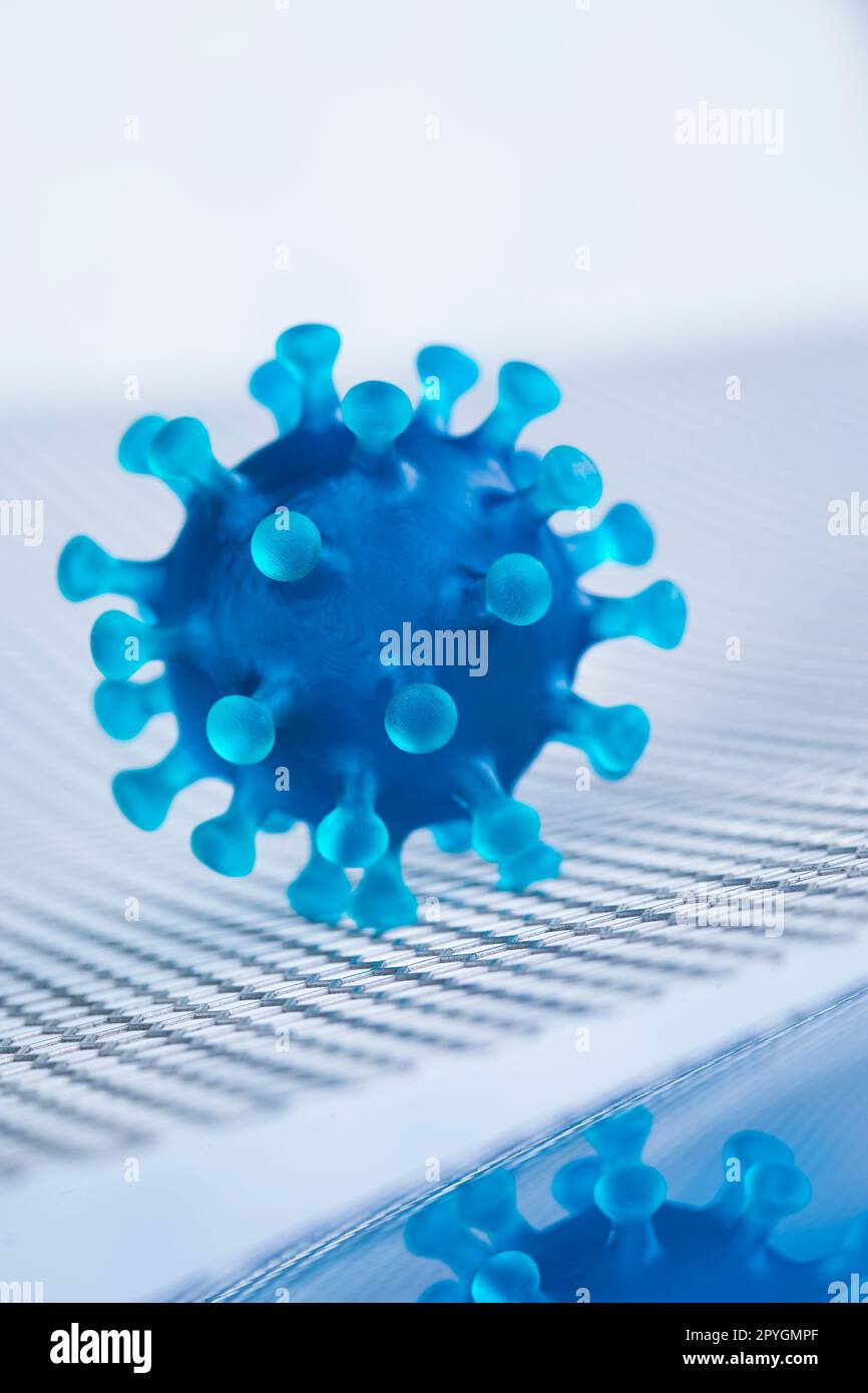 Cellule virali, sfondo epidemico di coronavirus Foto Stock