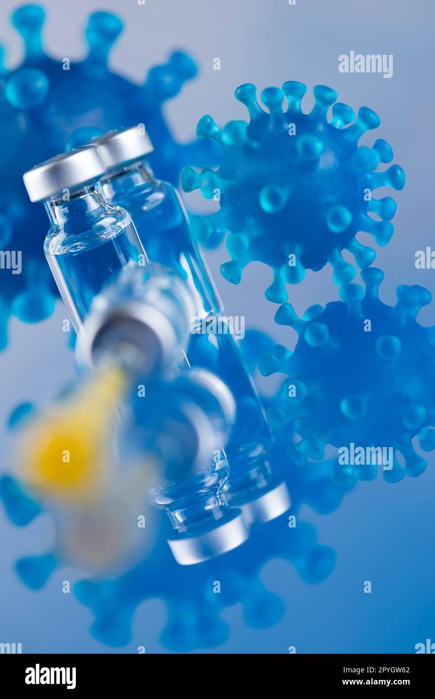 Coronavirus, vaccino, concetto di cura sanitaria Foto Stock