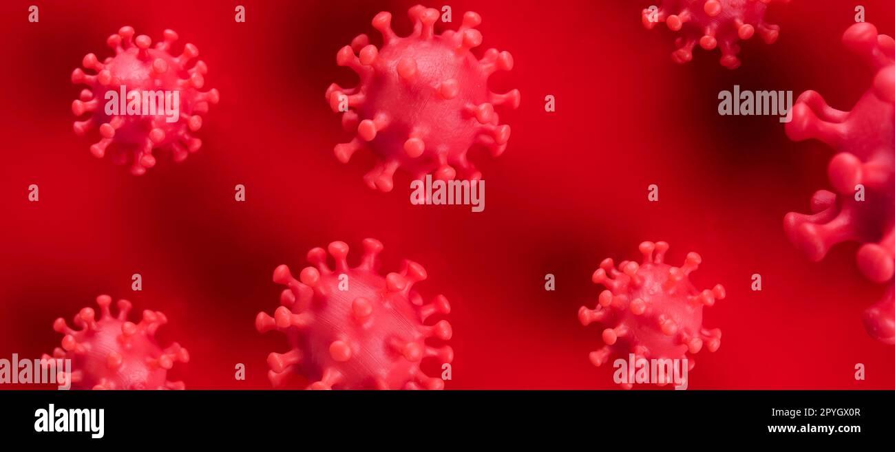 Cellule virali in salute medica infetta, pandemica Foto Stock