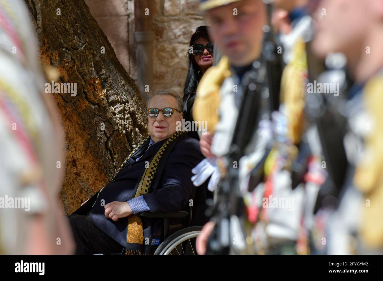 Frejus, Francia. 03rd maggio, 2023. Paul Loup Sulitzer è visto al funerale. Il funerale del politico francese Francesco Leotard si svolge a Frejus, in Francia, il 03 maggio 2023. (Foto di Laurent Coust/SOPA Images/Sipa USA) Credit: Sipa USA/Alamy Live News Foto Stock