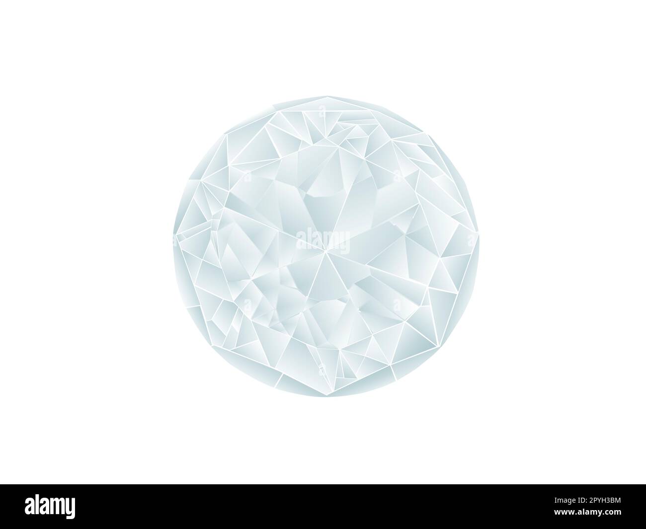 Un diamante realistico. Nessuna mesh sfumata su sfondo bianco Foto Stock