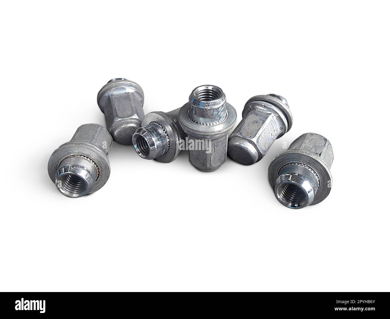 dadi delle ruote su sfondo bianco Foto Stock